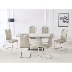 Milan Cappuccino Extending Dining Table Milan Cappuccino Extending Dining Table