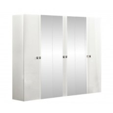 Camel Group Onda White High Gloss 6 Door Mirror Wardrobe Camel Group Onda White High Gloss 6 Door Mirror Wardrobe