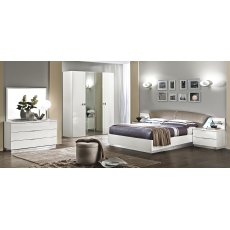 Camel Group Onda White High Gloss 6 Door Mirror Wardrobe