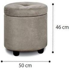 Camel Group Platinum Round Pouf