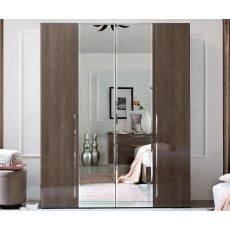 Camel Group Platinum Silver Birch 4 Door Mirror Wardrobe