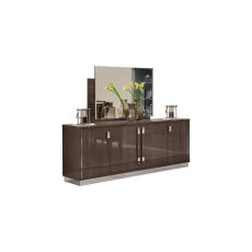 Camel Group Platinum Silver Birch Finish Slim 4 Door Buffet