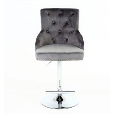 Majestic Grey Fabric Bar Stool