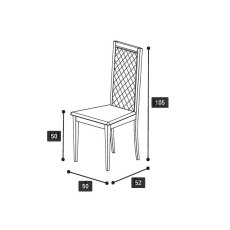 Camel Group Roma White Finish Rombi Dining Chair