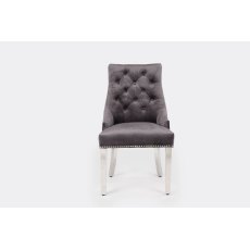 Majestic Dark Grey Velvet Dining Chair