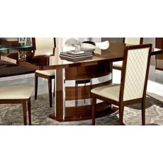 Camel Group Roma Walnut High Gloss Extending Dining Table With 6 Chair