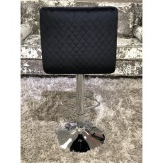 Elegant Black Fabric Bar Stool