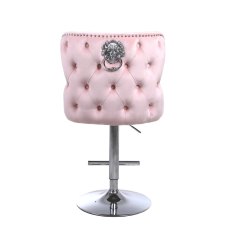 Valentino Pink Velvet Bar Stool