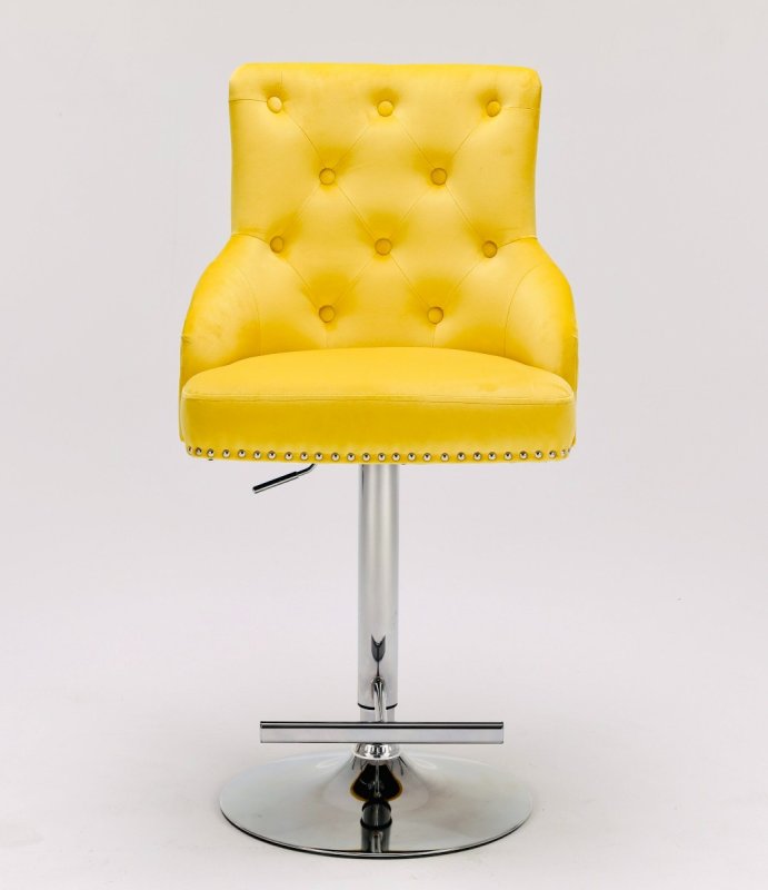 Dream Home Furnishings Majestic Mustard Fabric Bar Stool