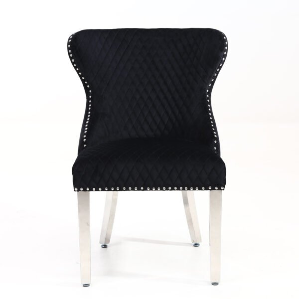 Dream Home Furnishings Valentino Black Velvet Dining Chair