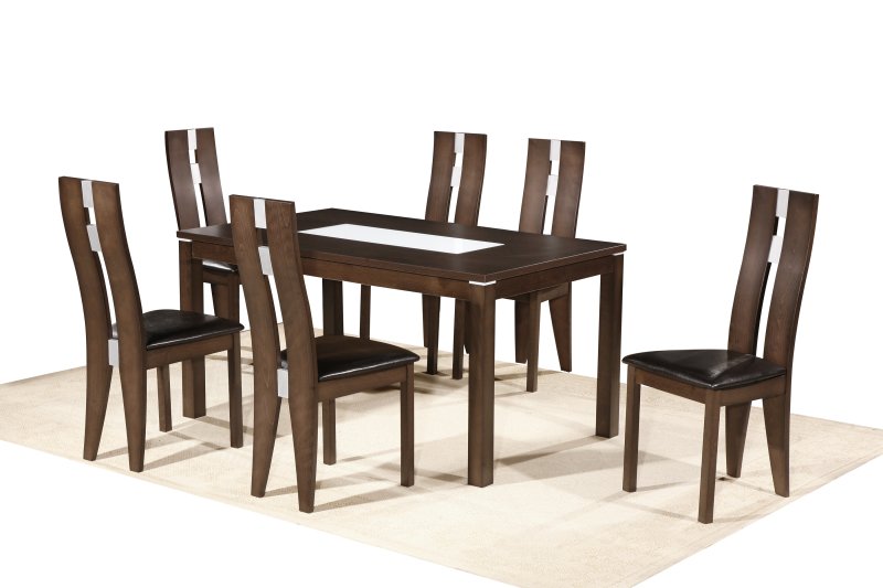 Dream Home Furnishings California Dining Set With Six Chairs