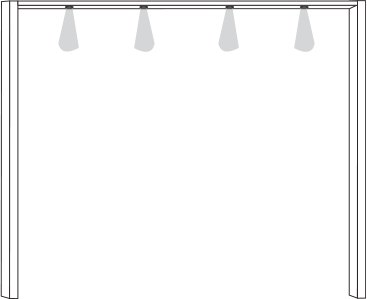 Wiemann German Furniture Passe-partout frame With Power LED 4 lights for width 200 cm of 220cm height