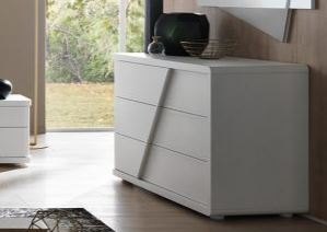 Euro Design Euro Design Orizzonte Bianco 3 Drawer Chest