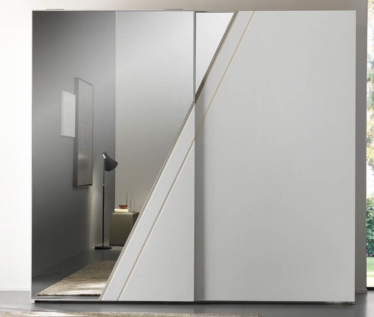 Euro Design Euro Design Orizzonte 2 Door Sliding Wardrobe With Mirror