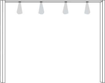 Wiemann German Furniture Passe-Partout Frame with 4 LED Lighting for Wardrobe Width 200cmW 210cm x H 236cm x D 23cm