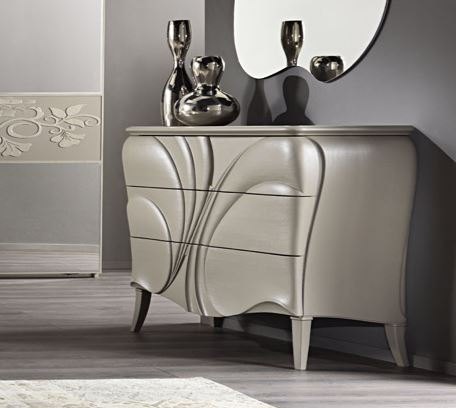 Euro Design Euro Design Fiocco Frassino Grey 3 Drawer Chest