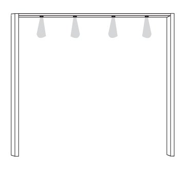 Wiemann German Furniture Passe-Partout Frame with 2 LED Lighting for Wardrobe Width 100cmW 106.4cm x H 216cm x D 12.5cm