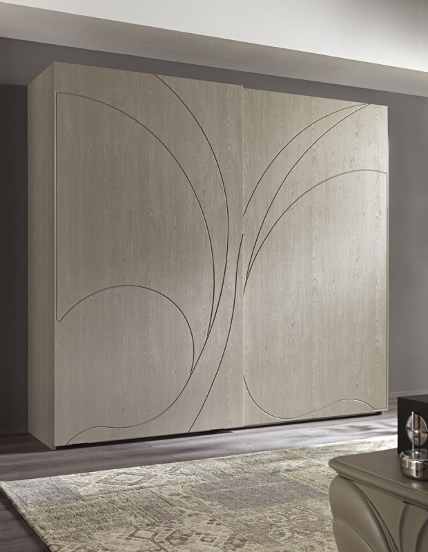 Euro Design Euro Design Fiocco Frassino Grey Adone Sliding Wardrobe