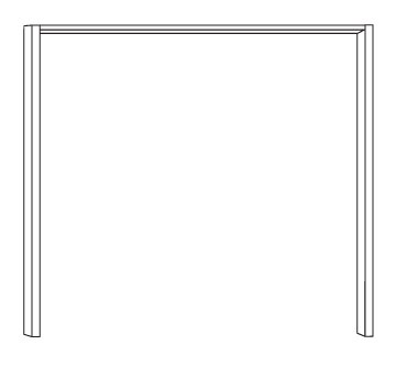 Wiemann German Furniture Passe-Partout Frame without Lighting for Wardrobe Width 250cm

W 260cm x H 221cm x D 23cm