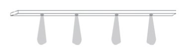 Wiemann German Furniture Cornice with 4 Power LED Lighting for Wardrobe Width 250cm

W 250cm x H 5cm x D 23cm