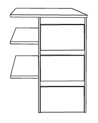 Wiemann German Furniture 3 Drawer Insert with Wooden Front

W 80.1cm x H 89cm x D 51.5cm