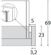 Wiemann German Furniture Passe-Partout Frame without Lighting for 3-doors Wardrobes Width 300cm

W 310cm x H 220cm x D 23cm