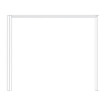 Wiemann German Furniture Passepartout-frame, without lights, Width per side profile: 3.2 cm for width 250 cmW 250cm x H 220