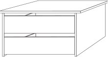 Wiemann German Furniture 2 Drawer Insert with Wooden Front

W 96.4cm x H 41cm x D 52cm