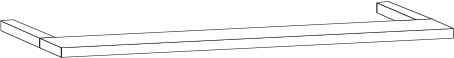 Wiemann German Furniture Cornice without lights for width 300 cmW 300cm x H 3.2cm x D 12.5cm