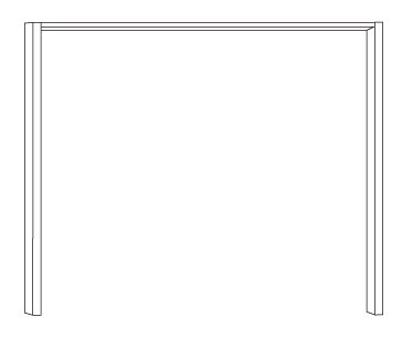 Wiemann German Furniture Passe-partout Frame Without lights,Width per side profile: 5 cm for width 150 cm
W 150cm x H 220cm x