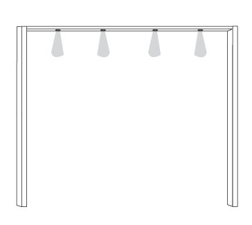 Wiemann German Furniture Passe-partout Frame with LED lights,,Width per side profile: 5 cm
for width 150 cm
W 150cm x H 220cm