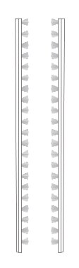 Wiemann German Furniture Passepartout-frame,Lights for side profilesW 1.5cm x H 220cm x D 1cm