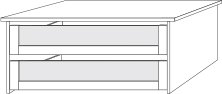 Wiemann German Furniture 2 Drawer Insert with Glass Front for 80.1 cm compartment

W 80.1cm x H 41cm x D 51.5cm
