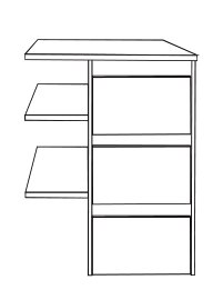 Wiemann German Furniture 3 Drawer Insert with Wooden Front for 80.1 cm compartment

W 80.1cm x H 41cm x D 51.5cm