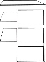 Wiemann German Furniture 3 Drawer Insert with Wooden Front for compartment width 72.2 cm

W 72.3cm x H 51.5cm x D 64.3cm