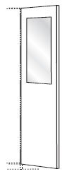 Wiemann German Furniture Interior mirror W 36cm x H 80cm x D 1cm