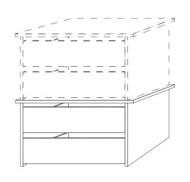 Wiemann German Furniture Drawer insert with 2 pull-outs wooden front
for compartment width 96.4cm with normal depth 51.5 cm
W