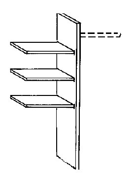 Wiemann German Furniture Laundry shelf unit for compartment width 96.4cm with normal depth 51.5 cm       consisting of:
3 adj