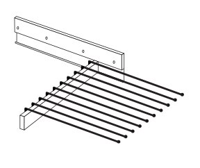 Wiemann German Furniture Trouser Holder
W 45cm x H 10cm x D 50cm