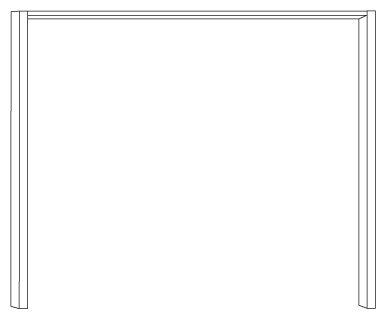 Wiemann German Furniture Passe-partout Frame without Lighting for Wardrobe Width 300cm Width per side profile: 5 cm

W 300cm
