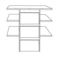 Wiemann German Furniture Drawer insert with 3 pull-outs and wooden front for compartment width 96.4 cm with normal depth 51.5