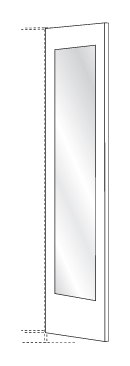 Wiemann German Furniture Interior mirror
Only for hinged-door wardrobes
W 36cm x H 173cm x D 1cm