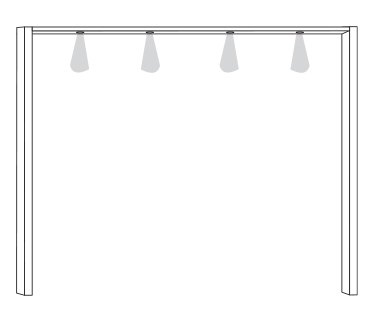 Wiemann German Furniture Passe-Partout Frame with Lighting width 165 cm (Set of 4)W 175cm x H 240cm x D 23cm