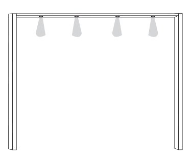 Wiemann German Furniture Passe-Partout Frame with Lighting width 200 cm (Set of 4)W 210cm x H 240cm x D 23cm