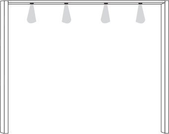 Wiemann German Furniture Passe-partout frame with Led lights width 250cm (Set of 6)