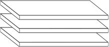 Wiemann German Furniture 3 Adjustable Shelves  for compartment width 47.5 cmW 47.5cm x H 2.2cm x D 51.5cm
