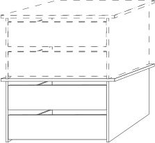 Wiemann German Furniture Drawer insert with 2 drawers and woodenfront for hinged- and sliding-door wardrobes width 72.2 cm