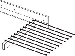 Wiemann German Furniture Trouser holder                                                                  W 45cm x H 10cm x D 50cm