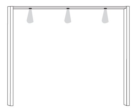 Wiemann German Furniture Passe-Partout Frame with Power-LED Lighting (Set of 3)W 156.4cm x H 220cm x D 12.5cm