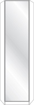 Wiemann German Furniture Extended corner unit Right-hand-hinged door Front glass pebble grey